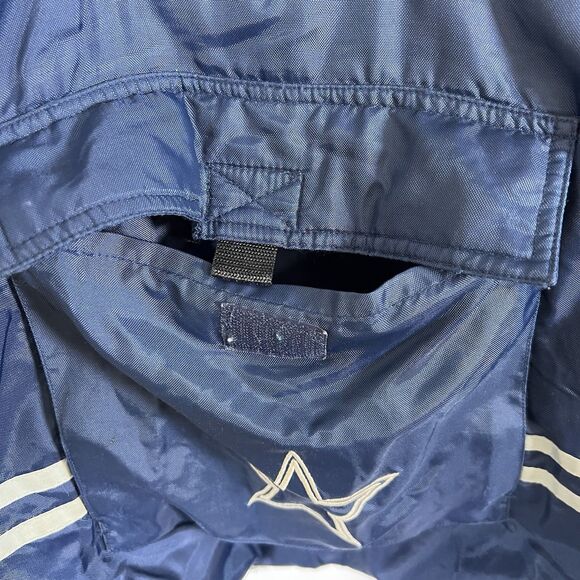 VTG 90s Dallas Cowboys Puma Half Zip Jacket Youth Large Blue Removable Sleeves - Picture 5 of 15